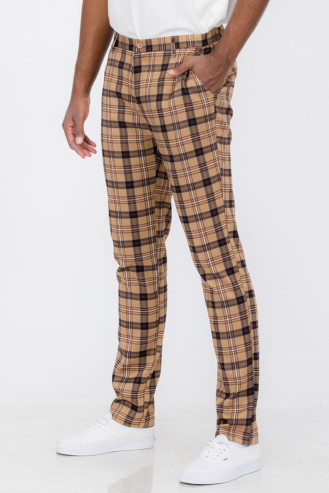 Mens Plaid Trouser Pants