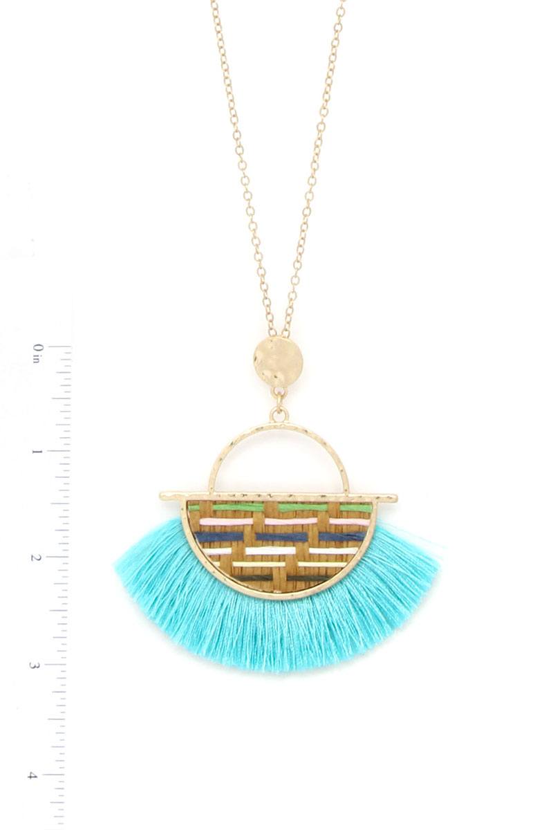 Half Circle Tassel Pendant Necklace