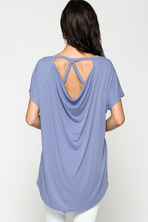 Scoop Neckline Cupro Solid Top