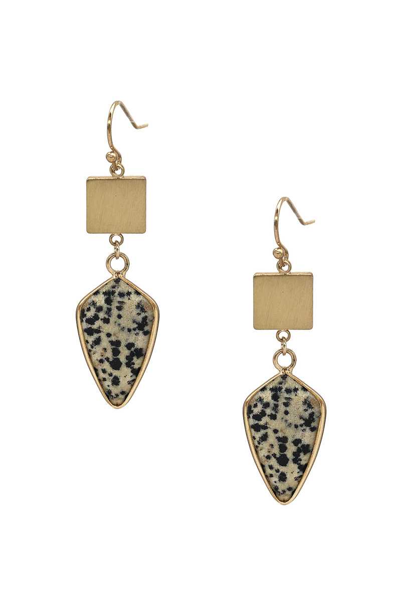 Fashion Marbling Stone Dangle Earring