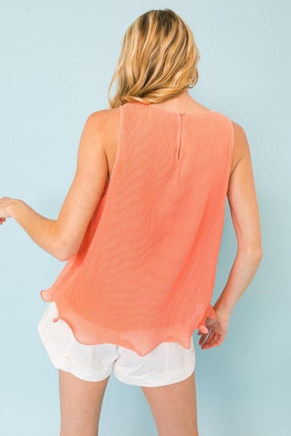 A Baby Pleated Sleeveless Top