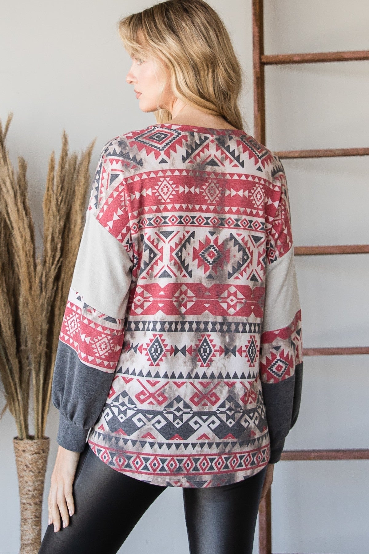 Beautiful Print Long Sleeve Sweater