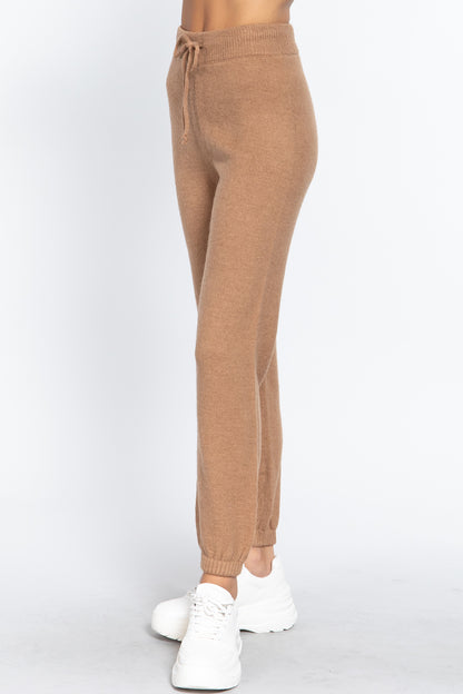 Drawstring Sweater Long Pants