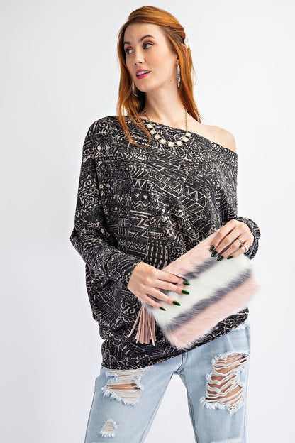 Printed Knit Top