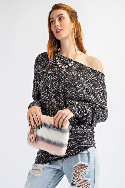 Printed Knit Top