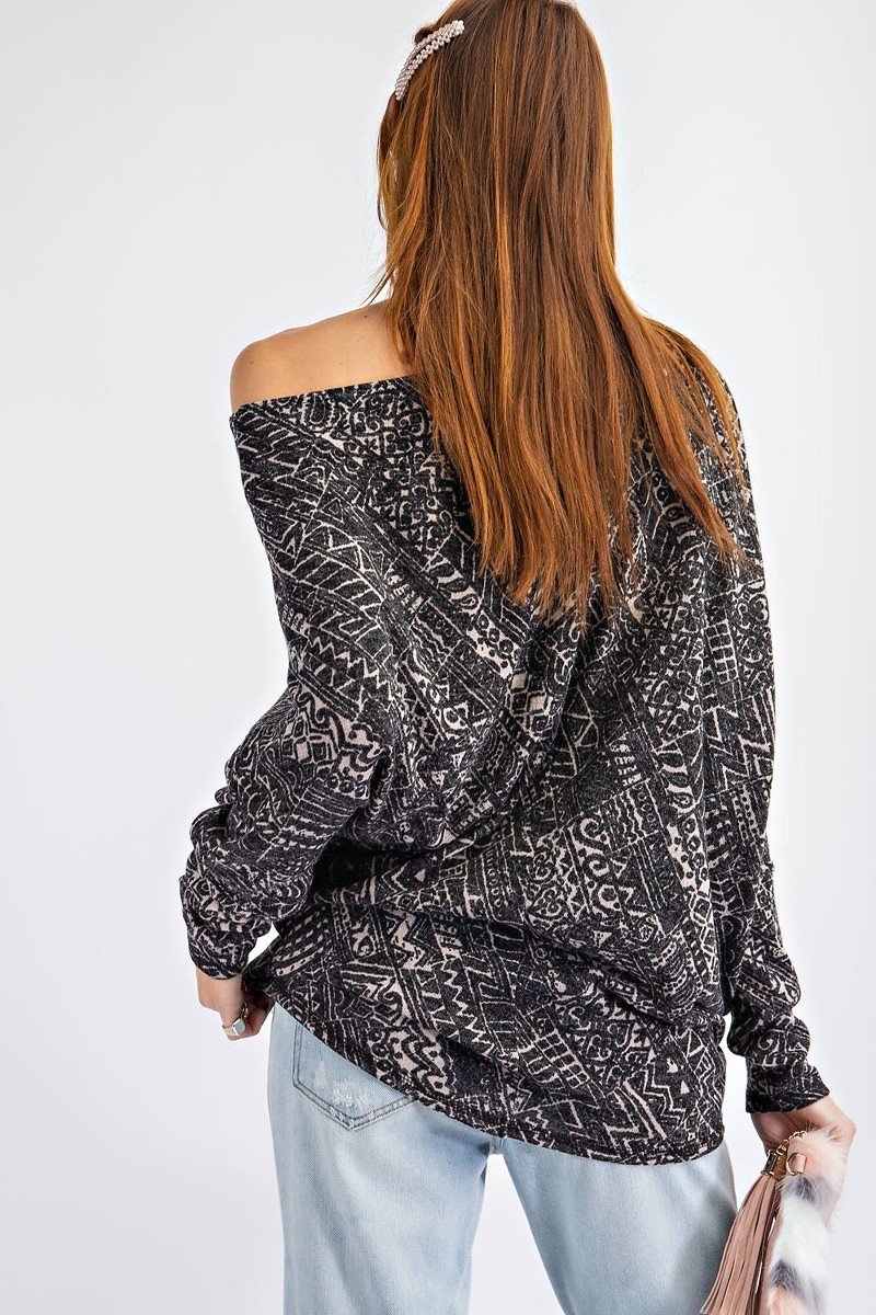 Printed Knit Top